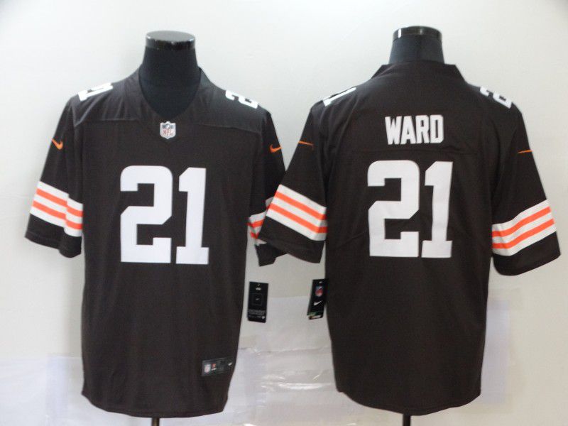 Men Cleveland Browns 21 Ward brown Nike Vapor Untouchable Stitched Limited NFL Jerseys